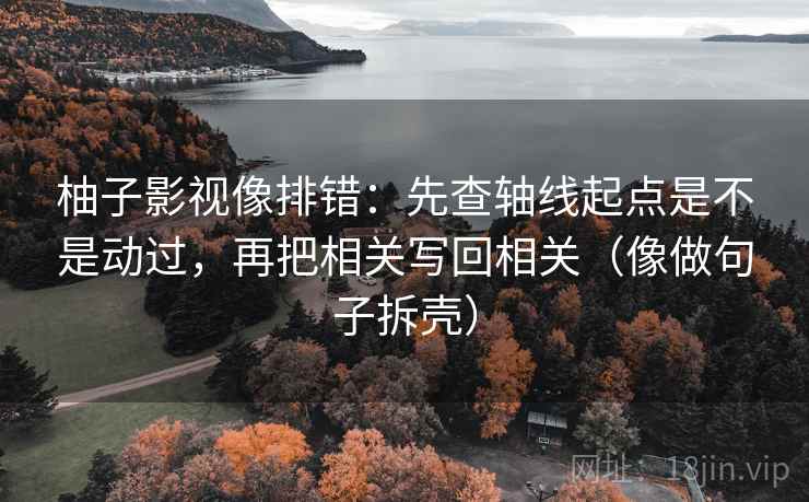 柚子影视像排错：先查轴线起点是不是动过，再把相关写回相关（像做句子拆壳）