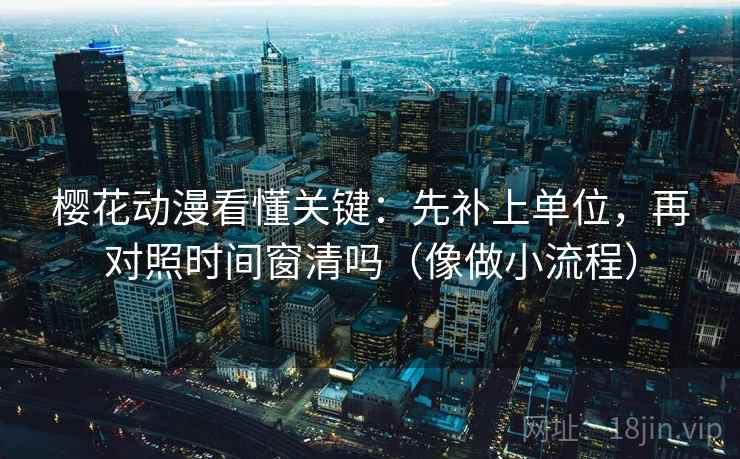 樱花动漫看懂关键:先补上单位,再对照时间窗清吗(像做小流程) 樱花动漫看懂关键:先补上单位,再对照时间窗清吗(像做小流程)